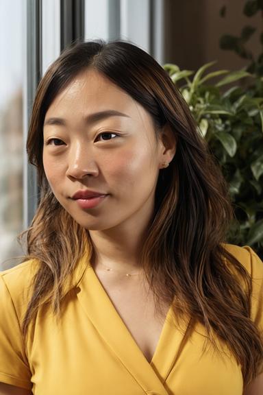 Jenny Han's AI generated headshot